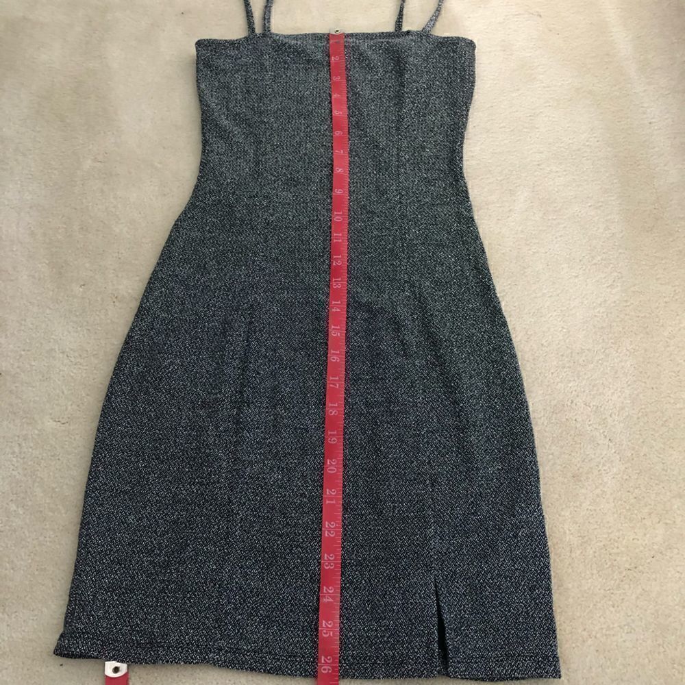 H&M Divided Black/Silver Sparkle Sleeveless Dress Women's Size XS - Picture 3 of 10